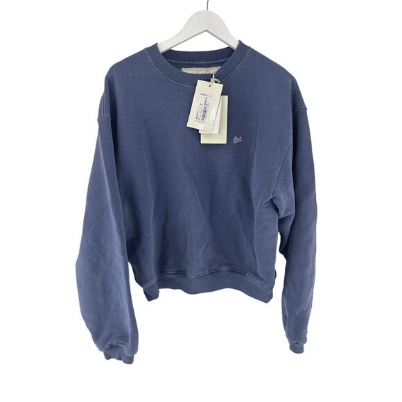 Farfetch ERL Script Crewneck Pullover Sweatshirt Men's Blue Size S - Picture 5 of 12